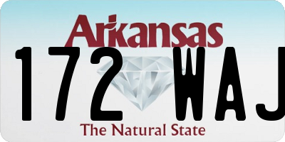 AR license plate 172WAJ