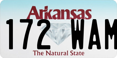 AR license plate 172WAM