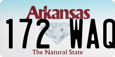 AR license plate 172WAQ