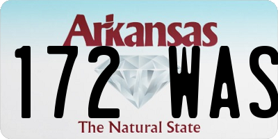 AR license plate 172WAS