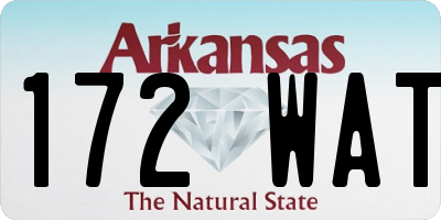 AR license plate 172WAT