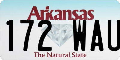 AR license plate 172WAU
