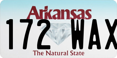 AR license plate 172WAX