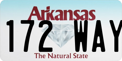 AR license plate 172WAY