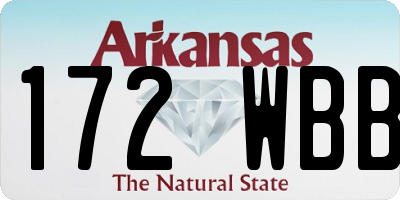 AR license plate 172WBB