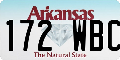 AR license plate 172WBC