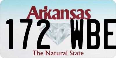 AR license plate 172WBE