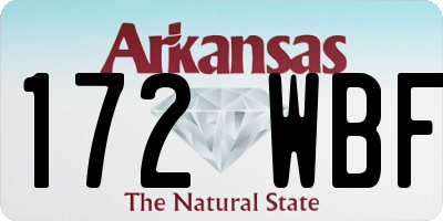 AR license plate 172WBF