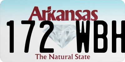 AR license plate 172WBH