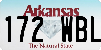 AR license plate 172WBL