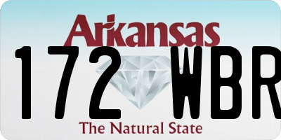 AR license plate 172WBR