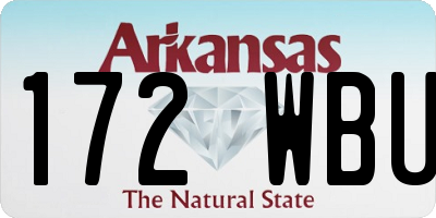 AR license plate 172WBU