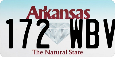 AR license plate 172WBV
