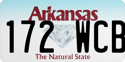 AR license plate 172WCB
