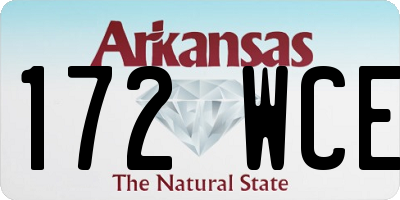 AR license plate 172WCE