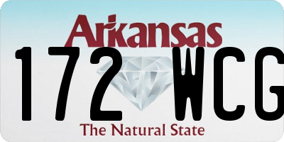 AR license plate 172WCG