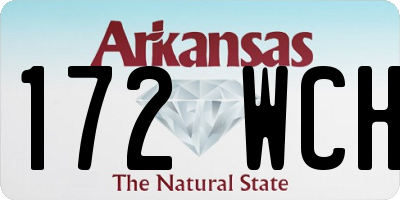 AR license plate 172WCH