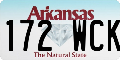 AR license plate 172WCK