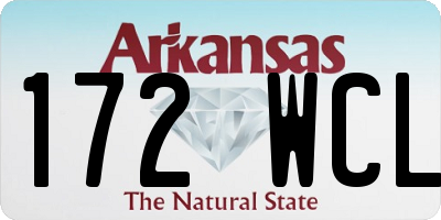 AR license plate 172WCL