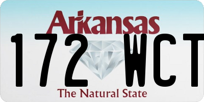 AR license plate 172WCT