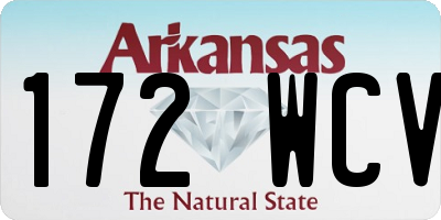 AR license plate 172WCV