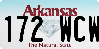 AR license plate 172WCW