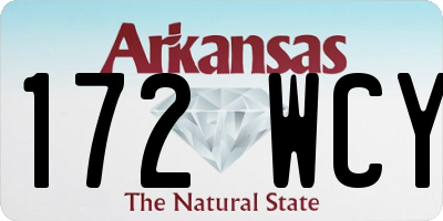 AR license plate 172WCY