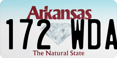 AR license plate 172WDA