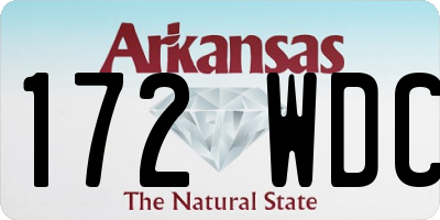 AR license plate 172WDC