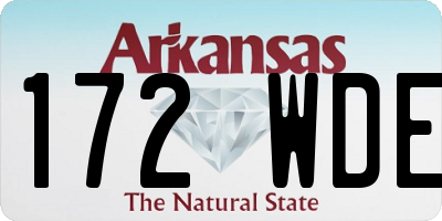 AR license plate 172WDE