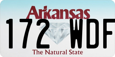 AR license plate 172WDF