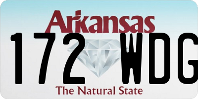 AR license plate 172WDG
