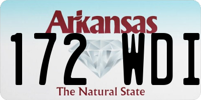 AR license plate 172WDI