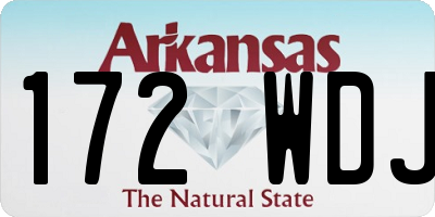 AR license plate 172WDJ