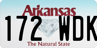 AR license plate 172WDK