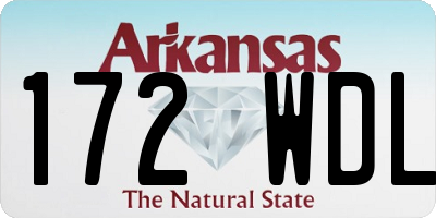 AR license plate 172WDL
