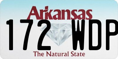 AR license plate 172WDP