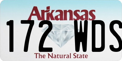 AR license plate 172WDS