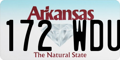 AR license plate 172WDU