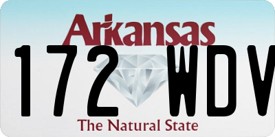AR license plate 172WDV