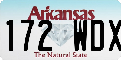 AR license plate 172WDX