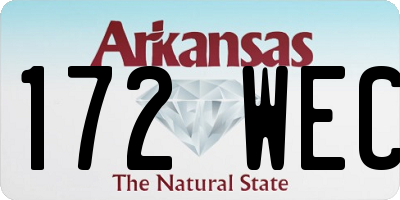 AR license plate 172WEC