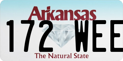 AR license plate 172WEE