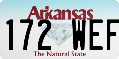 AR license plate 172WEF