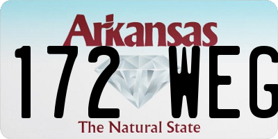 AR license plate 172WEG