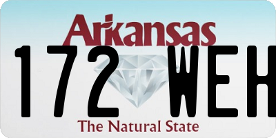 AR license plate 172WEH