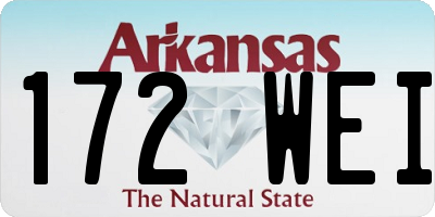 AR license plate 172WEI