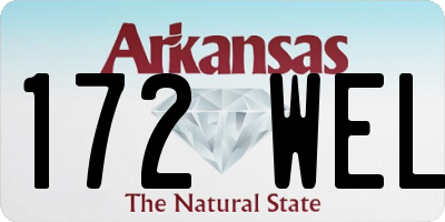 AR license plate 172WEL