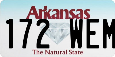 AR license plate 172WEM