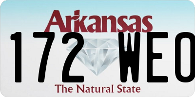 AR license plate 172WEO